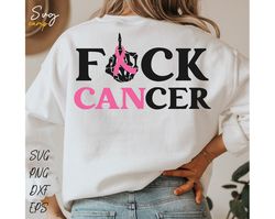 Breast Cancer Svg, Fuck Breast Cancer Svg, Breast Cancer Awareness Ribbon Svg, Cancer Svg, Funny Cancer Awareness Svg, B