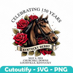 Kentucky Derby Celebrating 150 Years PNG