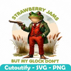 Retro Strawberry Jams But My Glock Dont PNG