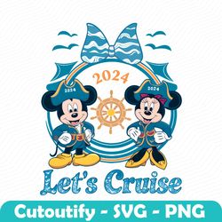 Mickey Minnie Lets Cruise 2024 PNG