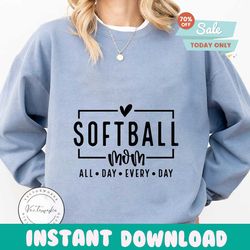 Softball Mom SVG PNG PDF, Mom Svg, Softball Svg, Mom Life Svg, Softball Mom Shirt, Game Day Svg, Softball Mom Svg File,