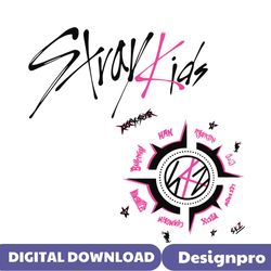 Vintage Stray Kids Members ROCKSTAR Album SVG Cricut Files