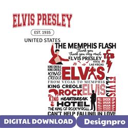 Elvis Presley Est 1935 The Memphis Flash SVG Cricut Files
