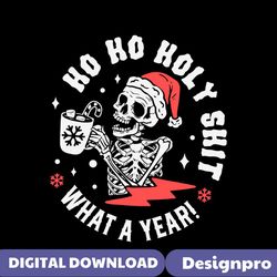Retro Ho Ho Holy Shit What A Year SVG Digital Cricut File