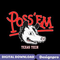 NCAA Texas Tech Football Rally Possum SVG