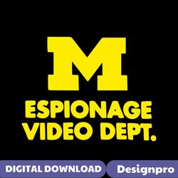 Michigan Espionage Video Department SVG Digital Cricut File