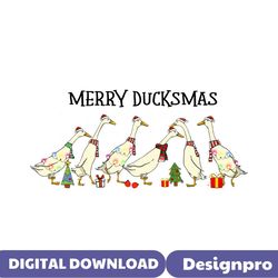 Funny Merry Duckmas Christmas Gift PNG Sublimation