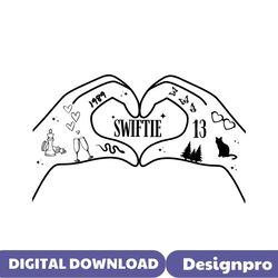 Retro Swiftie Hand Taylor Albums SVG Graphic Design File