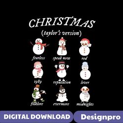 Christmas Taylor Version Snowman Album Name SVG File