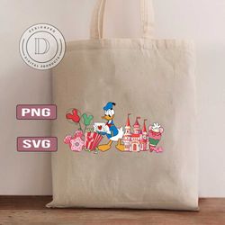 Donald Duck snack love png, Retro Valentines Png