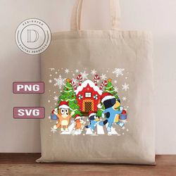 Blue Dogs Christmas Png