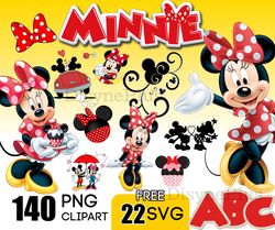 Red Minnie Mouse Mickey Bundle PNG