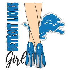 Detroit Lions Girl Logo High Heels SVG