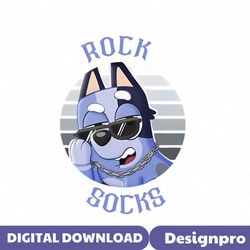 Bluey Rock Socks Cartoon Character PNG