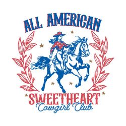 All American Sweetheart Cowgirl Club SVG