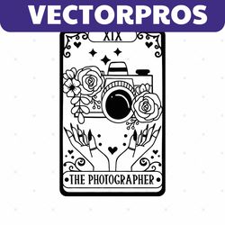 The Photographer Tarot Card svg / Photographer svg / Floral Camera svg / Camera tarot card / Photography SVG PNG, EPS