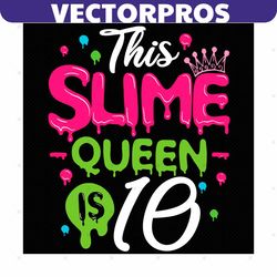 This Slime Queen Is 10 Svg, Birthday Svg, Slime Queen Svg, Birthday 10 Svg, 10th Birthday Svg, 10th Girl Birthday, Girl