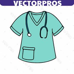 Medical Scrubs SVG PNG JPG Clipart Cut File Download for Cricut Silhouette Sublimation Printable Art - Personal Use