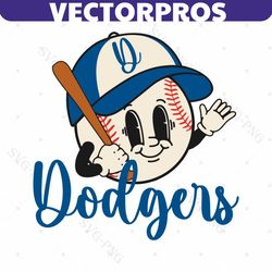 Los Angeles Dodgers Baseball Face SVG