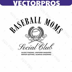 Baseball Mom Social Club Proud And Loud SVG