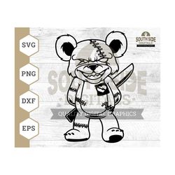 bad teddy bear svg file, angry teddy svg, scary teddy svg, gangster teddy, teddy bear shirt, teddy bear clipart, teddy png