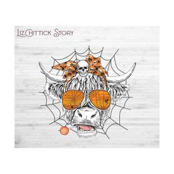 Spooky Heifer Halloween Cow Png, Highland Cow Png, Spooky Heifer png, Western PNG, Halloween png, Halloween Vibes Png, Western Halloween Png