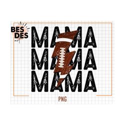 Mama Distressed Leopard Lightning Bolt PNG, Mama Stacked Png, Mama Shirt Design, Mama Sweatshirt Design, Sublimation Png File, Football Png