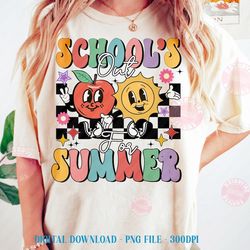 Schools Out For Summer Png, Teacher Summer Png, Retro Teacher Png, End of School Year Teacher Png, Last Day Of School, S