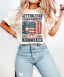 Getting Star Spangled Hammered png, America Png, Funny America Designs, 4th Of July png, Party in the USA, Independence