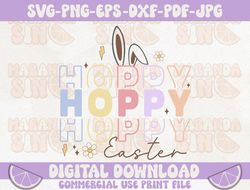 Happy Easter SVG PNG PDF, Retro Easter Svg, Easter Bunny Svg, Easter Shirt Svg, Kids Easter Svg, Easter Svg, Cut File Fo