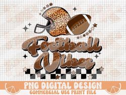 football vibes png, retro football png, football season, leopard football png, sports png, game day png, football sublim