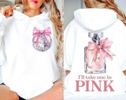 Pink Disco Ball with Pink Bow for Coquette Girl Png, Front and Back Shirt, Pink coquette bows png, Aesthetic Pink Shirt,
