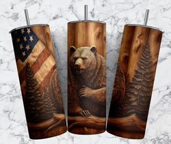 seamless 3d bear, eagle patriotic 4th of july tumbler template, 3d bear tumbler, patriotic tumbler, sublimation for stra