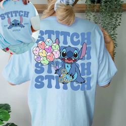 stitch est 2002 png, retro stitch png, stitch balloons png, stitch summer trip, magical snacks sublimation, stitch shirt
