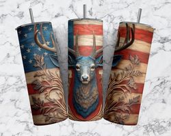 3d deer tumbler, deer patriotic 4th of july tumbler template, 3d bear tumbler, patriotic tumbler, sublimation for straig