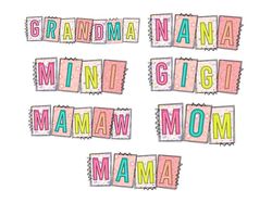 Mama Svg, Bright Doodle, Retro Mom Svg, Digital File, Sublimation Download, Mother's Day Bundle Svg, Grandma Svg, Mimi P