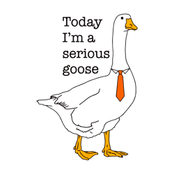 Funny Today Im A Serious Goose SVG