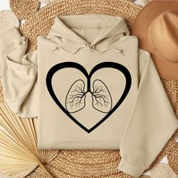 Lungs Heart SVG, Respiratory Therapist