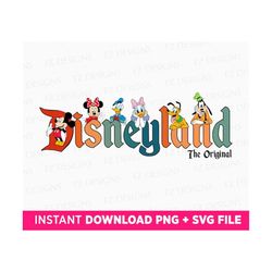 Mouse and Friends Together Svg, Family Vacation Svg, Retro Mouse and Friends, Magical Kingdom Svg, Png File For Sublimat