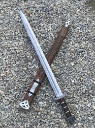 Hand Damascus Steel Viking Swords, Battle Ready Swords, Northmen Swords, Gifts For Dad, Gifts For Husband, Gifts For Boy