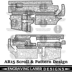 Engraving Laser Designs AR15 Scroll & Pattern Design