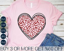 Cheetah Heart SVG, Valentines Day SVG, Leopard Heart PNG, Valentine Shirt Svg, Popular Svg Files For Cricut, Sublimation