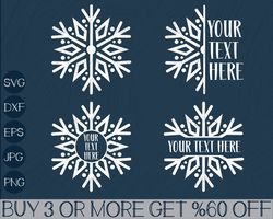 Split Snowflake SVG, Snowflake Monogram SVG, Winter SVG, Personalized Snowflake Svg, Png, Svg File For Cricut, Sublimati