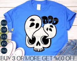 Halloween Skull SVG, Boo SVG, Ghost SVG, Skeleton Svg, Funny Halloween Shirt Svg, Png, Svg Files for Cricut, Sublimation