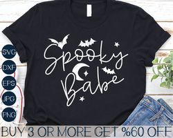 Spooky Babe SVG, Halloween SVG, Spooky Season SVG, Spooky Vibes Svg, Halloween Mom Png, Svg Files for Cricut