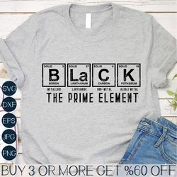 Black History SVG, Black The Prime Element SVG, Juneteenth Svg, African American Svg, Png, Files For Cricut, Sublimation