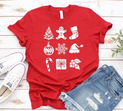 Christmas Doodle SVG, Christmas Shirt SVG, Gingerbread SVG, Christmas Tree, Candy Cane, Png, Files For Cricut, Sublimati