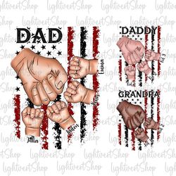 Bundle Dad Daddy Grandpa Png, Custom Fist Bumps Png, Father Hand Png, Father's Day Png, Fist Bump Set Png, Sublimation D