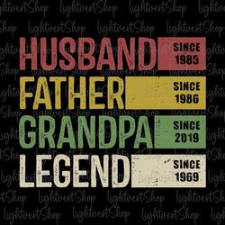 Vintage Husband Father Grandpa Legend Svg, Funny Husband Svg, Gift For Husband, Dad Life Svg, Father's Day Png, Vintage