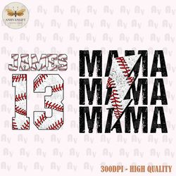 personalized baseball mama png, baseball mama png, mama png, baseball shirt png, baseball mom shirt, baseball sublimatio